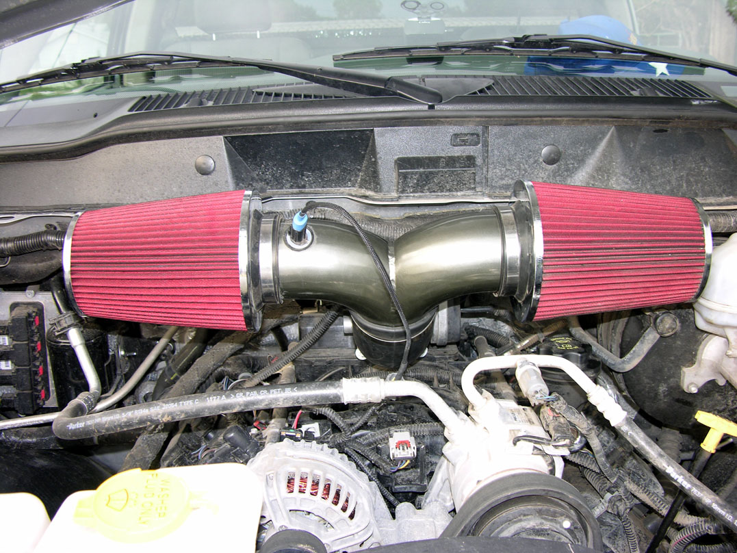 3SP Powdercoated Dual Filter Intake System 03-08 Dodge Ram 5.7L